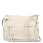 Trendy dámská koženková crossbody kabelka Lenka, béžová