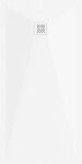 MEXEN/S - Stone+ obdélníková sprchová vanička 160 x 80, bílá, mřížka bílá 44108016-W