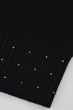 DÁMSKÁ ČEPICE S FLITRY Z MODALU CZ103 černá 54-58