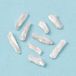 Přírodní barokní Keshi perla - bílá - 17-27 x 5-8 x 2-3 mm - 1 ks