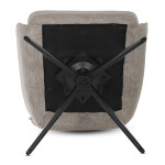 Židle jídelní, taštičkové pružiny v sedáku, 180° otočný mechanismus, lanýžová voděodolná látka, černý kov