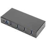 Icy Box B-HUB1430-CR černá / USB stolní rozbočovač / 2x USB 3.1 A / USC 3.1 C / microSD/SD / 2x 3.5mm jack / 230V (IB-HUB1430-CR)