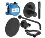 IDEAL STANDARD - CeraTherm Sprchový set s termostatem pod omítku, s tělesem, průměr 30 cm, matná černá A7573XG