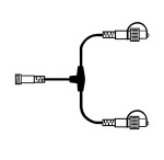 STAR TRADING Rozbočovač na světelný řetěz (T), černá barva, plast