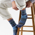 SMARTWOOL Everyday Cozy Fair Isle Sweater Crew Soc, Nightfall Blue (vzorek) velikost: L