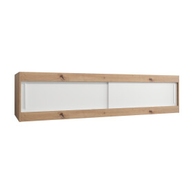 Nástavec na skříň Abi Barva korpusu: Dub artisan, Rozměry: 200 cm, Dveře: Bílá