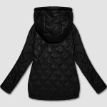 Černá lehká dámská plus size bunda s kapucí S'West (B8558-1) odstíny černé 48