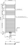 NOVASERVIS Otopné těleso černé rovné, středové připojení 450/1200/RS,5