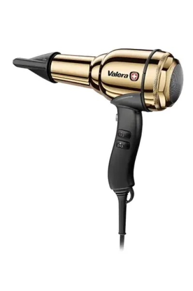 Valera Swiss Steelmaster Light zlatá / Fén / 2100 W / ionizace / 6 nastavení proudu vzduchu / difuzér (SM 588.01 GD)