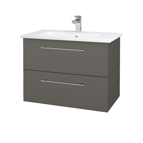 Dřevojas - Umyvadlová skříňka GIO SZZ2 80 - N06 Lava / Úchytka T02 / N06 Lava 202279B