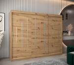 Šatní skříň Abi Y0 Barva korpusu: Dub artisan, Rozměry: 120 cm, Dveře: Černá