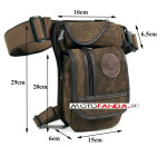 Taštička na nohu textilní, černá