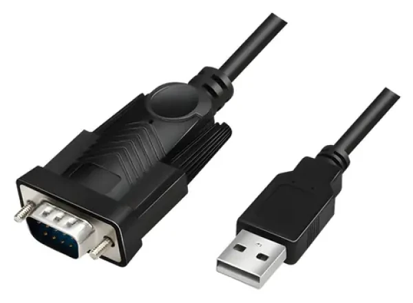 LogiLink USB-A na RS-232 černý / Adaptér / DB-9 / 1,5 m / Windows 11 (AU0048A)