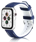 Beline Solid Silicone tmavě modro-bílý / Pásek pro Apple Watch / 38/40/41 mm