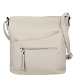 Trendy dámská koženková crossbody kabelka Lima, světle béžová