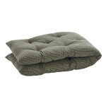 MADAM STOLTZ Prošívaná matrace Checked Dark Green 45 × 125 cm, zelená barva, textil