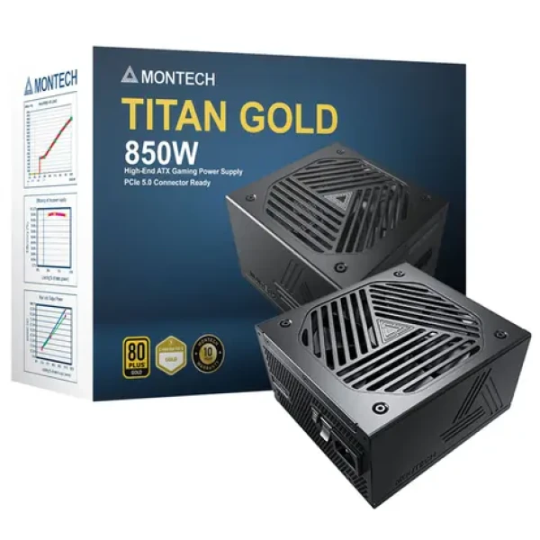 Montech Titan Gold 850W / ATX 3.0 / 850W / 80 PLUS Gold / Aktivní PFC / modulární (TIS0124)