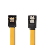 Nedis SATA 6Gbps žlutá / Kabel SATA / SATA 7-pin - SATA 7-pin / 0,5 m / Plochý (CCGP73260YE05)