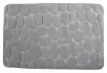 MSV PEBBLES koupelnová předložka 50 x 80 cm šedá / PU pěna / protiskluzová