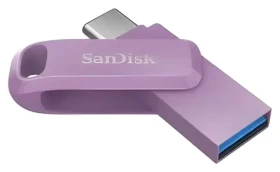 SanDisk Ultra Dual GO 128GB levandulová / Flash Disk / USB-A + USB-C / čtení až 150 MB/s (SDDDC3-128G-G46L)