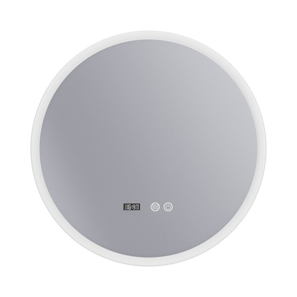 Erga Deam, kulaté LED zrcadlo 60cm, 3 barvy světla, přední osvětlení, vyhřívací podložka proti zapaření, ERG-V01-Deam-6060-CL ERG-V01-DEAM-6060-CL