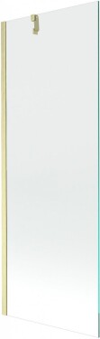 MEXEN/S - Next vanová zástěna FIX 70 x 150, transparent, zlatá kartáčovaná 895-070-000-00-00-55