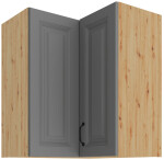 Horní rohová skříňka Stilo 60x60 GN-72 2F (90°) Barva korpusu: Dub artisan, Barva dvířek: Bílá