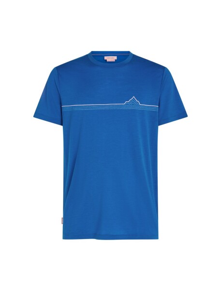 ICEBREAKER Mens Merino 150 Tech Lite SS Tee Range Stripes, Lazurite velikost: XXL