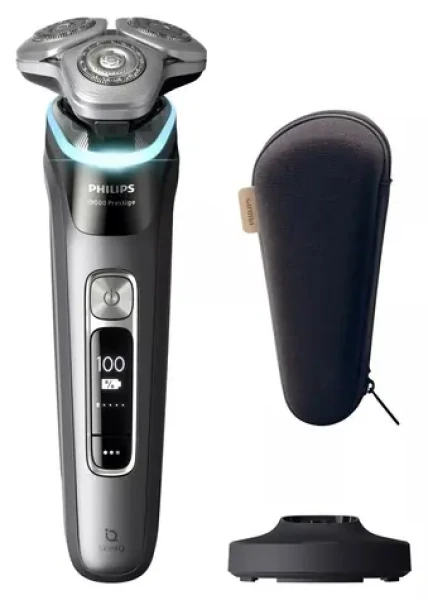 Philips i9000 Prestige XP9202/10 šedá / Holicí strojek / suché a mokré holení / SkinIQ / Bluetooth / výdrž 60 min (XP9202/10)