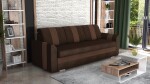 FRONTI Pohovka VIPER tmavěhnědá-světlehnědá SAWANA 16 + SAWANA 25 17231
