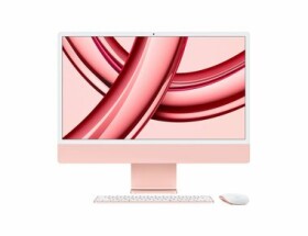 Apple iMac 24 4.5K M3 (2023) růžová / 24" / Apple M3 / 8GB / 512GB SSD / Apple 10-core / macOS (MQRU3CZ/A)