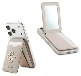 Guess PU 4G Mirror MagSafe Peněženka se stojanem Pink / Peněženka / MagSafe / Zrcátko (57983129042)