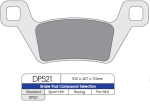 DP Brakes Zadní brzdové desky Kymco MXU 500/550/700 2011-21