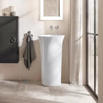 DURAVIT - DuraSquare Umyvadlo 800x470 mm, bez přepadu, s otvorem pro baterii, DuraCeram, WonderGliss, bílá 23538000411