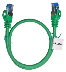 Lanberg CAT6A 0.5m zelená / Patch kabel / S/FTP / LSZH / 500 MHz (PCF6A-10CC-0050-G)