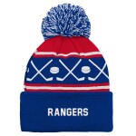 Outerstuff Dětská předškolní zimní čepice New York Rangers NHL Face-Off Cuff Pom