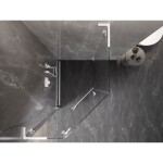 MEXEN/S - Lunar L sprchový kout pětiboký křídlový levá 80 x 90, transparent, bílá 831L-080L-090P-20-00-L