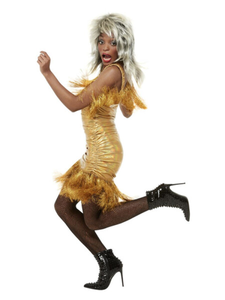 Smiffys.com Kostým legenda Tina Turner zlatý Velikost: S