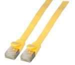 EFB Patch kabel plochý Cat6A U/FTP žlutá / Patch kabel / 1,5 m / RJ-45 / PVC (K5545GE.1,5)