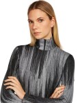 ICEBREAKER Wmns 260 Vertex LS Half Zip Peak AOP, Black/Obsidian/Alloy/J (vzorek) velikost: S