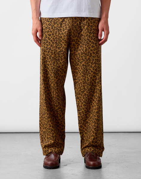 Service Works Patterned Easy Chef Pants Brown Leopard XL