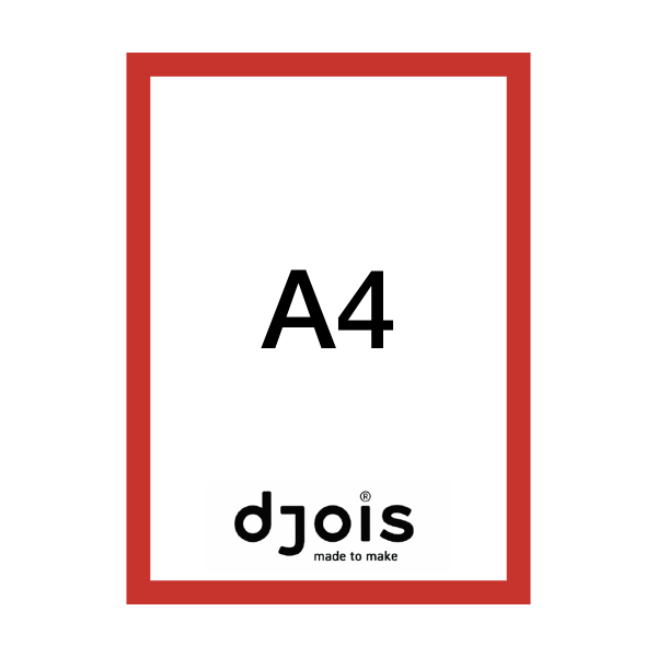 Djois Magneto LEAN, A4, červený, 10 ks