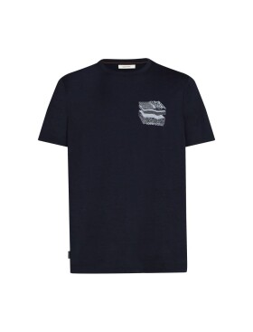 Pánské merino triko s krátkým rukávem ICEBREAKER Mens 150 Tech Lite SS Tee Evolving Layers, Midnight Navy velikost: XL