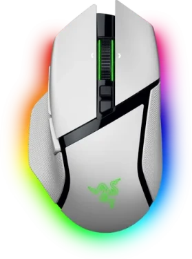 Razer Basilisk V3 Pro 35K bílá / Bezdrátová herní myš / optická / HyperScroll / 35000 DPI / 11 tlačítek / USB-C