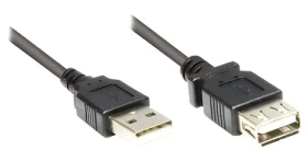 Good Connections USB-A - USB-A 5 m černá / Prodlužovací kabel / USB 2.0 (2511-OF5S)