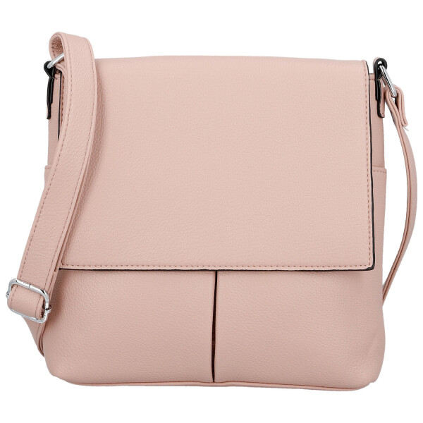 Stylová dámská koženková crossbody kabelka Katia, růžová