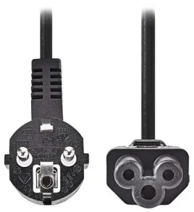 Nedis napájecí kabel Typ F - IEC-320-C5 černý / Napájecí kabel / 230V / 10A / trojlístek / 2m (CEGL10100BK20)