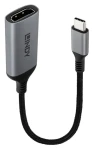 Lindy 43428 šedá / Převodník USB-C na HDMI / 8K 60Hz / 240Hz / HDCP 2.2 (43428)