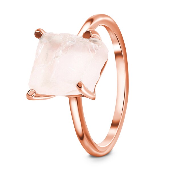 Royal Fashion prsten 14k zlato Vermeil GU-DR15849R-ROSEGOLD-ROSEQUARTZ Velikost: 7 (EU: 54-56)