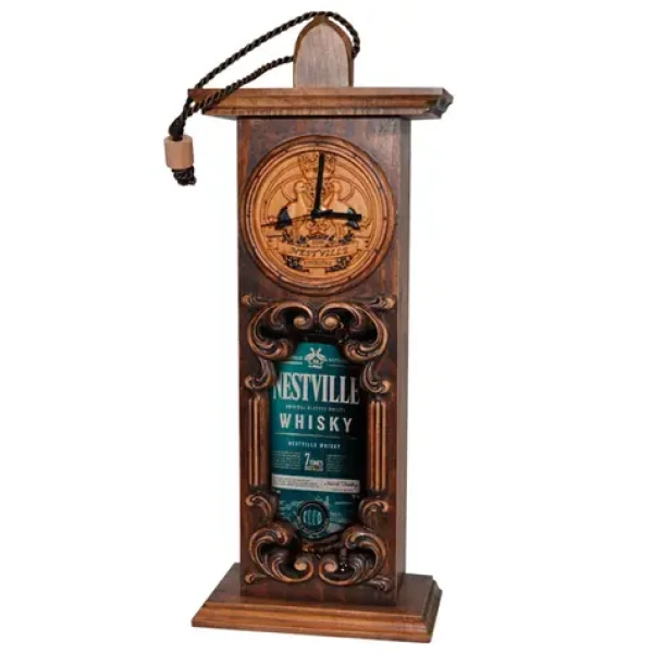 Nestville Whisky Dřevěné hodiny 40% 0.7l (8586016600202)
